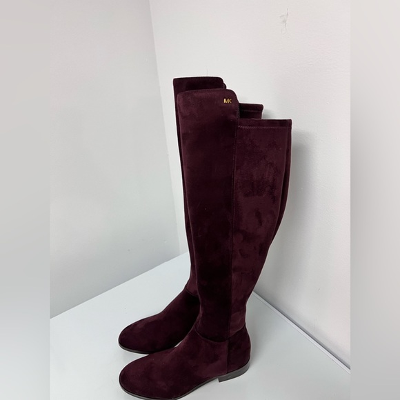 Michael Kors Suede Burgundy Boots NEW - Picture 4 of 10